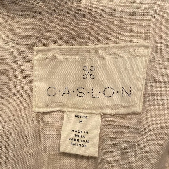 Linen One-Button Blazer Jacket Medium Petite - Picture 6 of 11